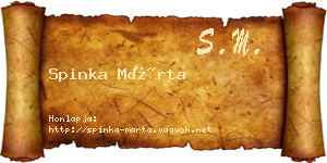Spinka Márta névjegykártya
